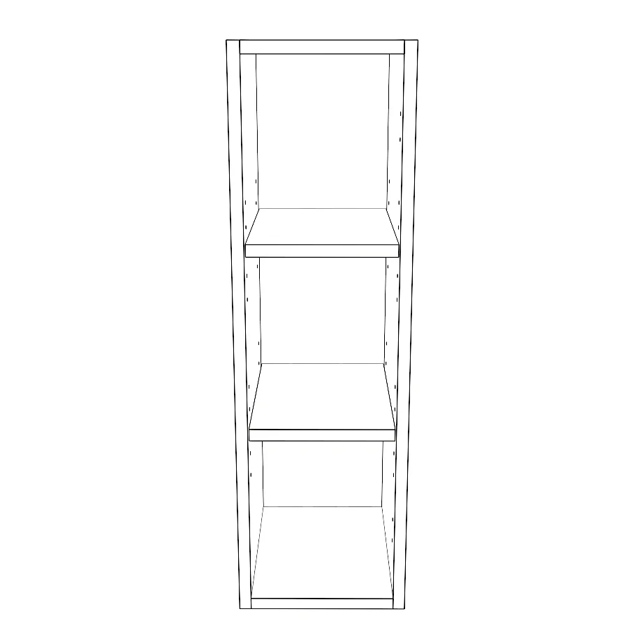 9" Wide x 30" High Wall Cabinet - Thermofoil Doors - Image 2