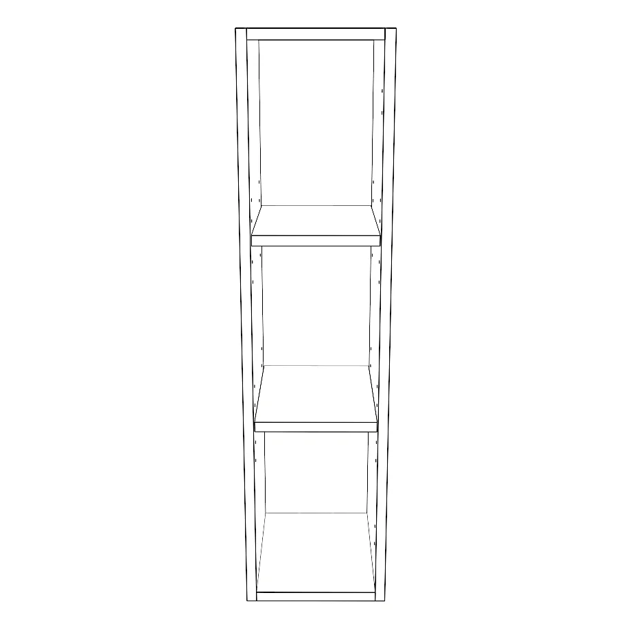 9" Wide x 36" High Wall Cabinet - Painted Doors - Image 2