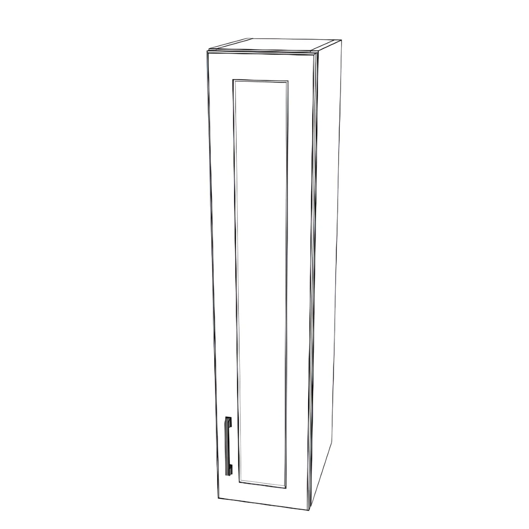 9" Wide x 42" High Wall Cabinet - Thermofoil Doors