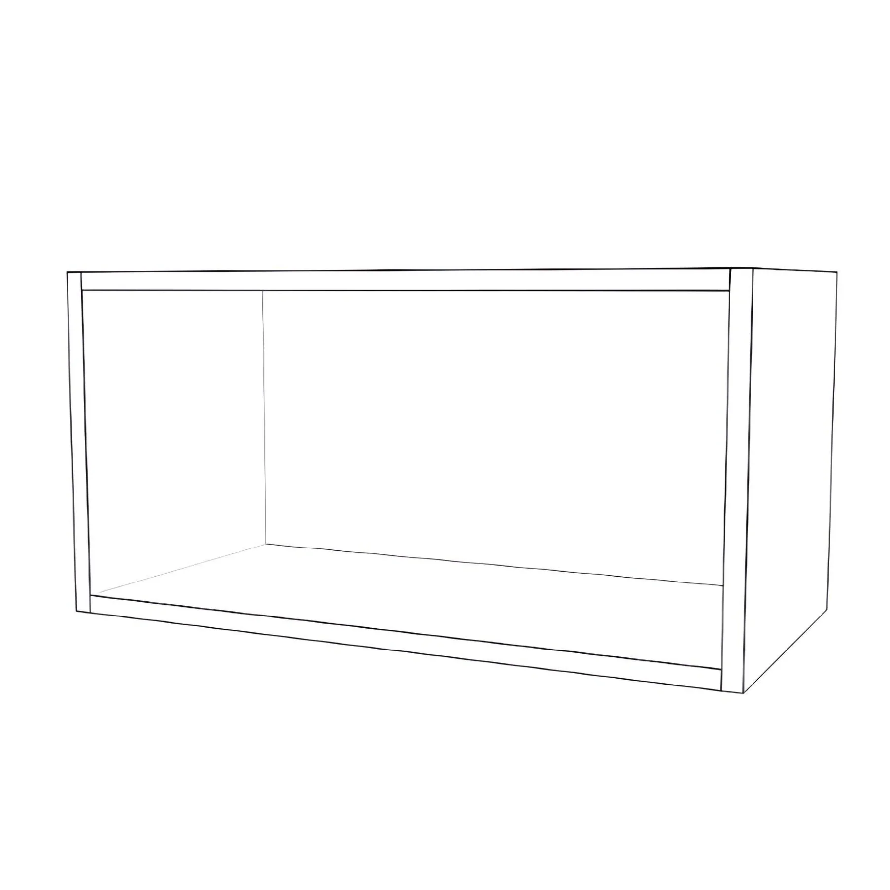 24" Wide x 12" High Fridge Cabinet - Painted Doors - Image 2