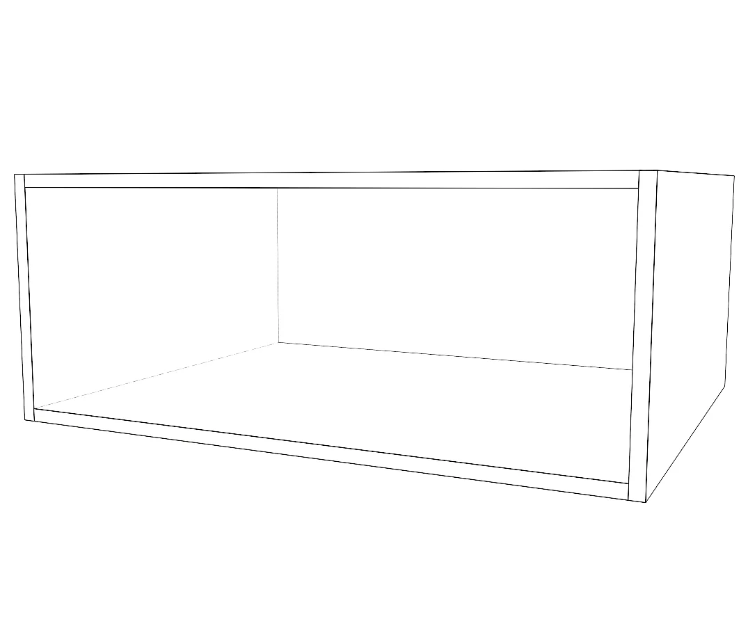 30" Wide x 12" High x 24" Deep Fridge Cabinet - Painted Doors - Image 2