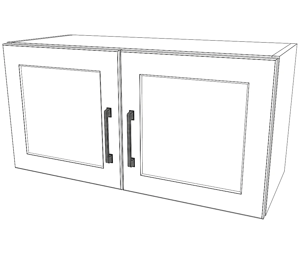 30" Wide x 15" High Fridge Cabinet - Painted Doors