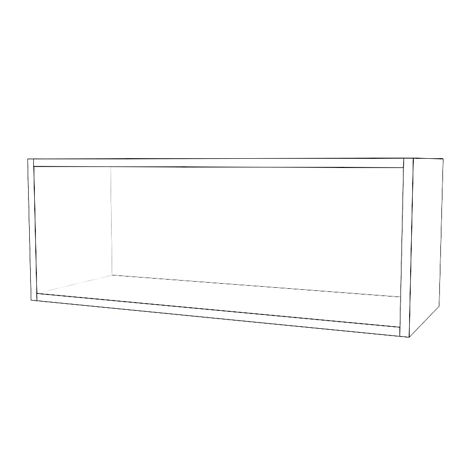 32" Wide x 12" High Fridge Cabinet - Painted Doors - Image 2