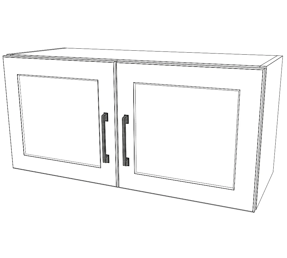 32" Wide x 15" High Fridge Cabinet - Painted Doors
