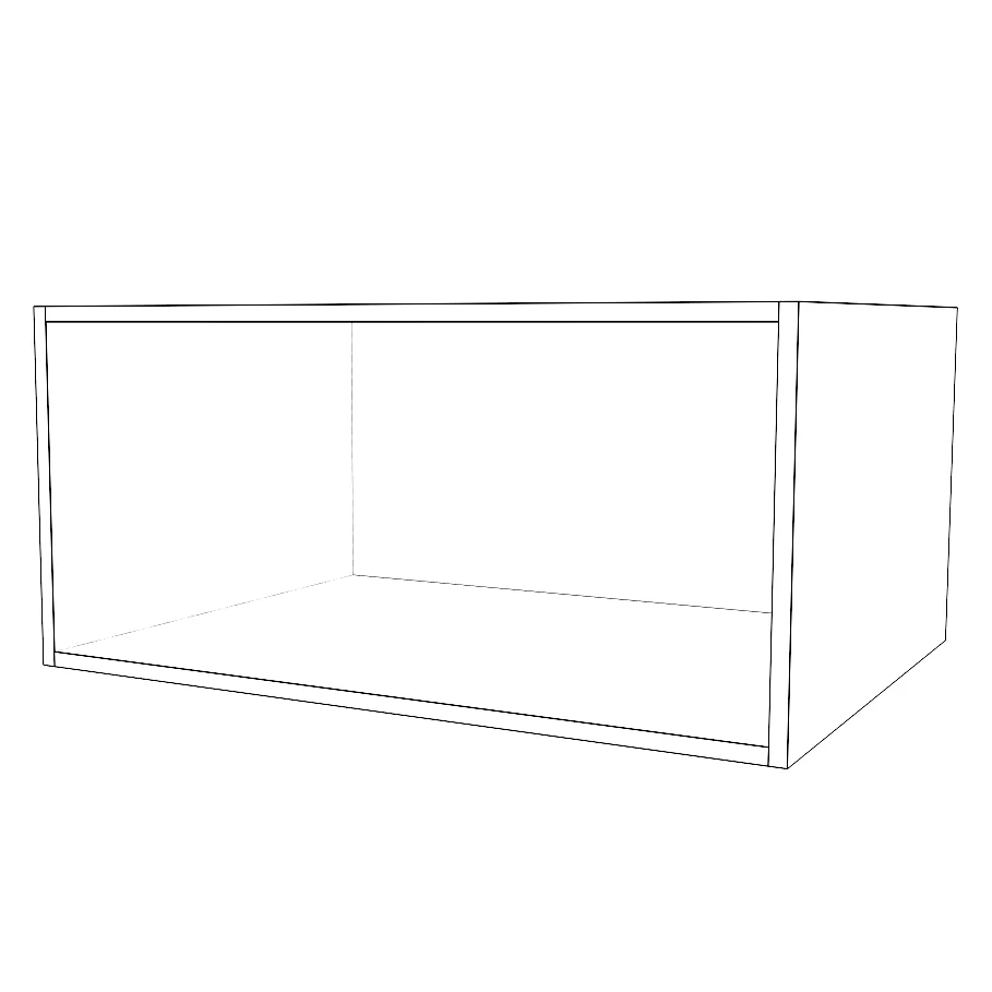 32" Wide x 15" High x 24" Deep Fridge Cabinet - Painted Doors - Image 2
