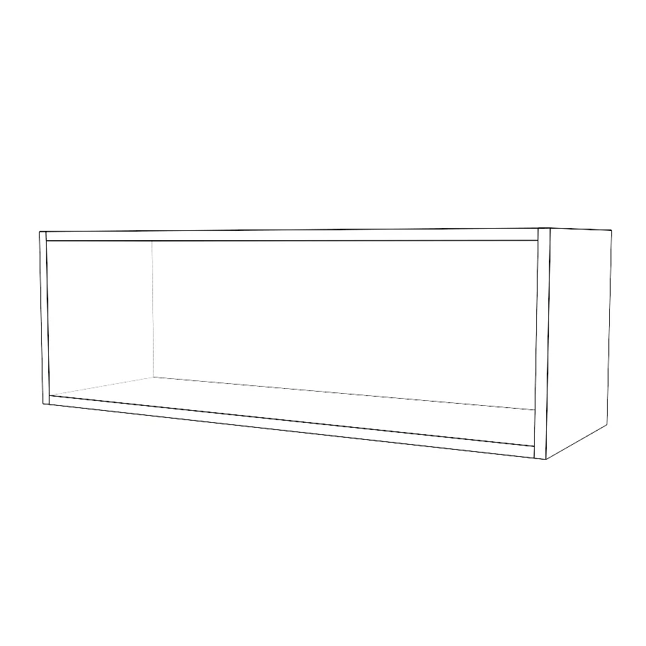 36" Wide x 12" High Fridge Cabinet - Painted Doors - Image 2