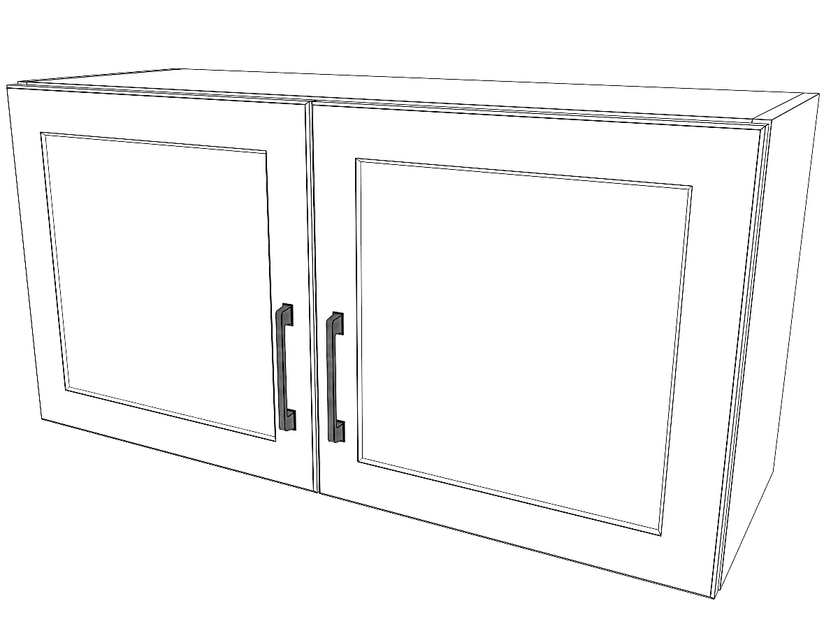 36" Wide x 18" High Fridge Cabinet - Painted Doors