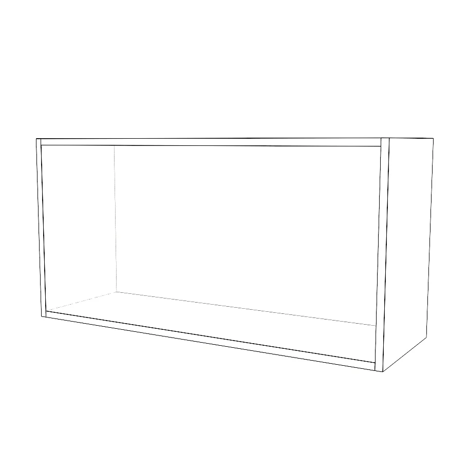 36" Wide x 18" High Fridge Cabinet - Painted Doors - Image 2