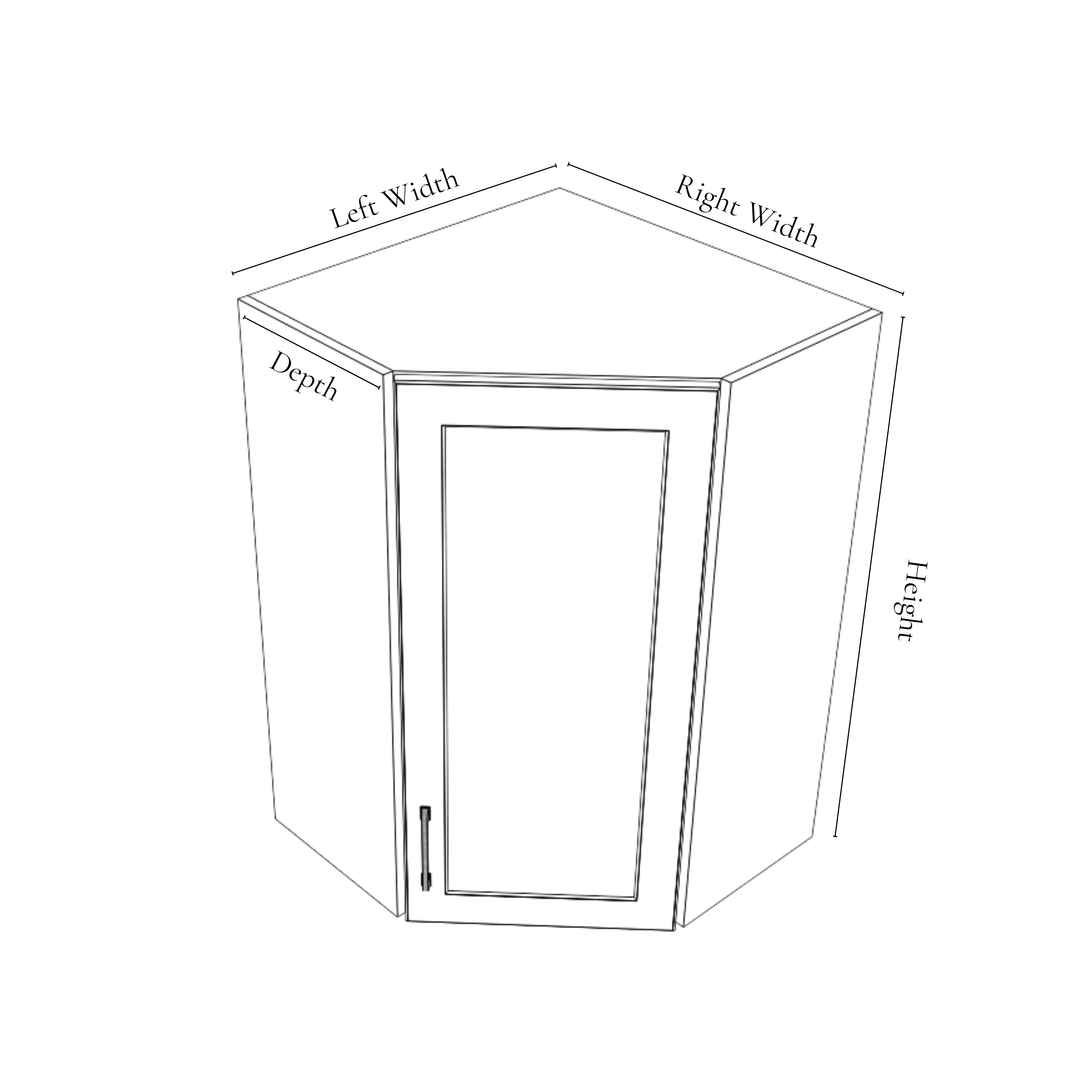 CUSTOM - L- Shape Upper Corner Cabinet - Thermofoil Doors - Image 3