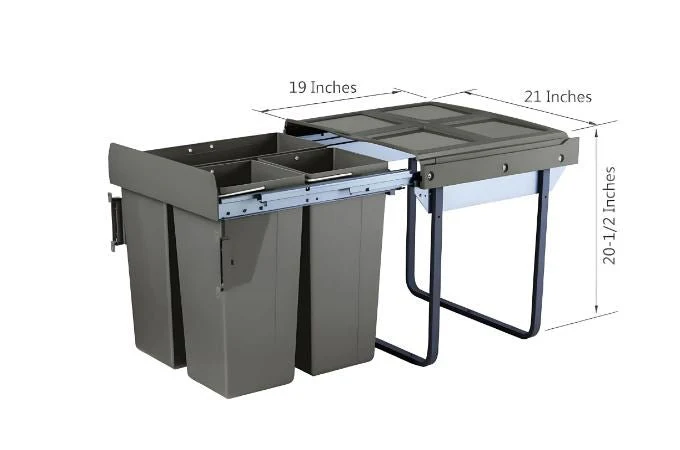 Garbage Bin System 21" - For 23" Base Cabinet and Up - Image 3